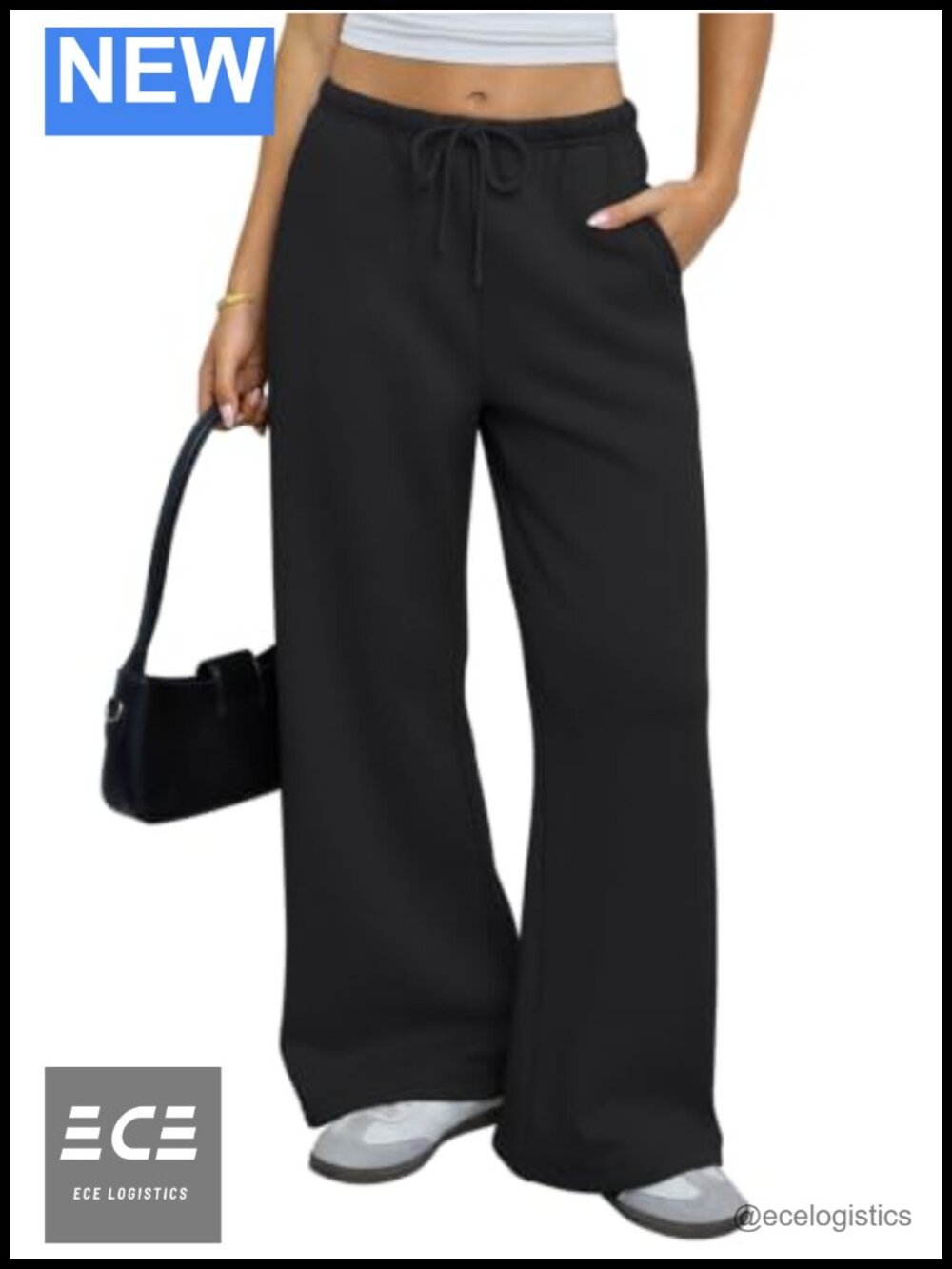 Wide Leg Baggy Sweatpants Fleece Lined Cotton Lounge Pants